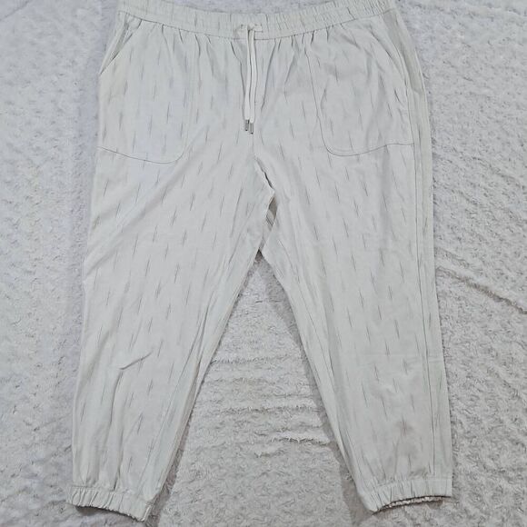 Athleta Farallon Printed Jogger Spliced Magic Veil Grey NWOT Womens Size 26 - Picture 1 of 8